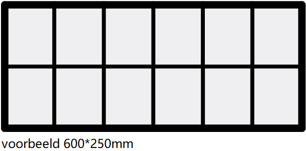 glas in lood bovenlicht Bradford 600mm